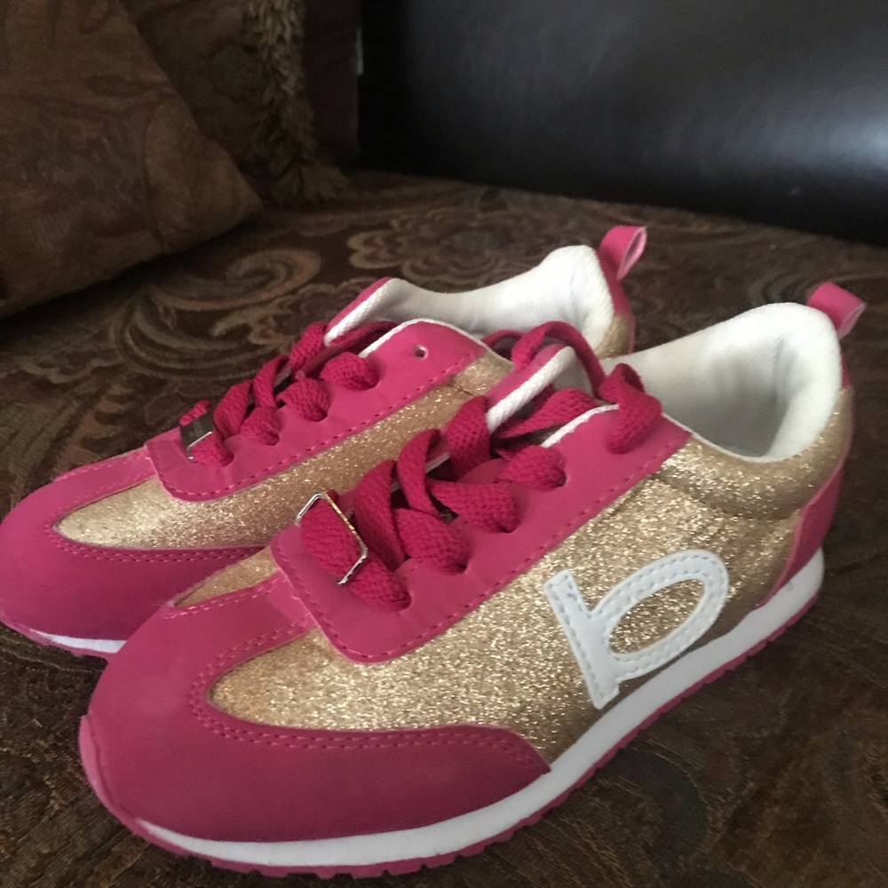Bebe pink and gold kid shoes